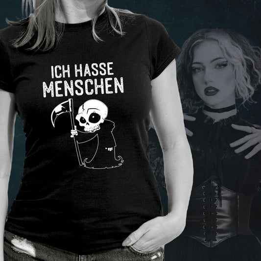 Girlie Shirt: Ich hasse Menschen