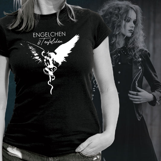 Girlie Shirt: Engelchen & Teufelchen in Love