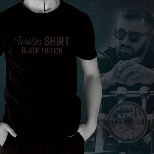 T-Shirt: Weißes Shirt - Black Edition