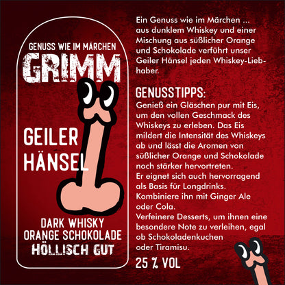 Geiler Hänsel - Dark Whisky Orange Schokolade