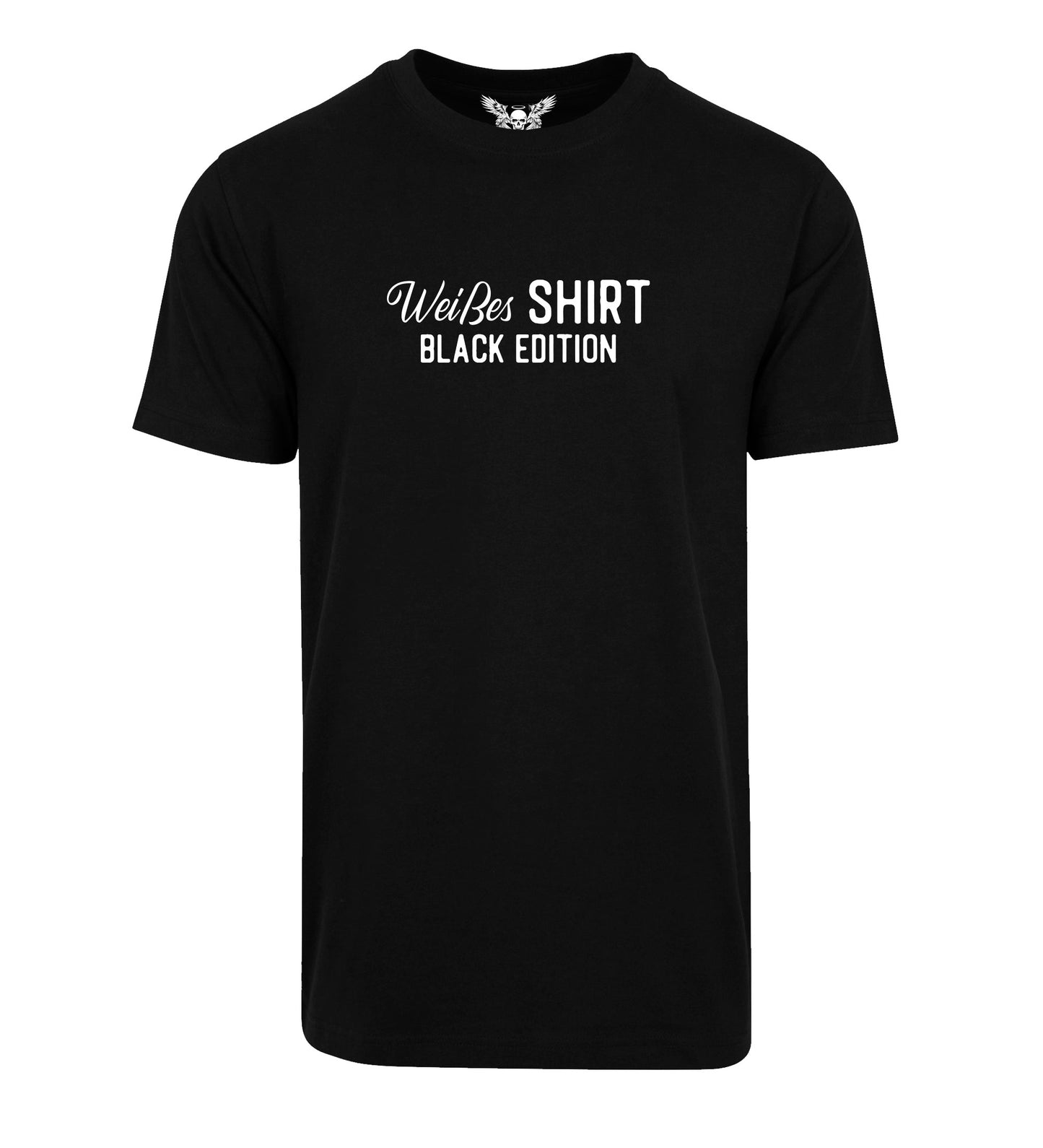 Herren T-Shirt: Weißes Shirt - Black Edition