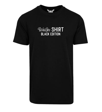 Herren T-Shirt: Weißes Shirt - Black Edition