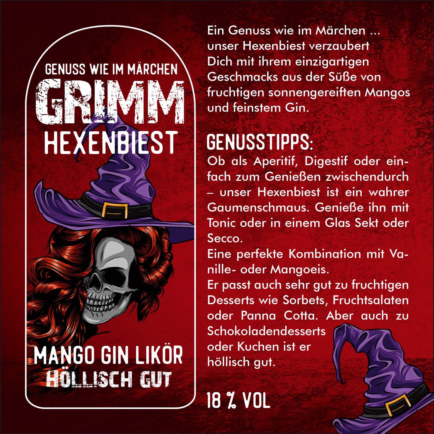 Hexenbiest - Mango Gin Likör - Mini 50 ml