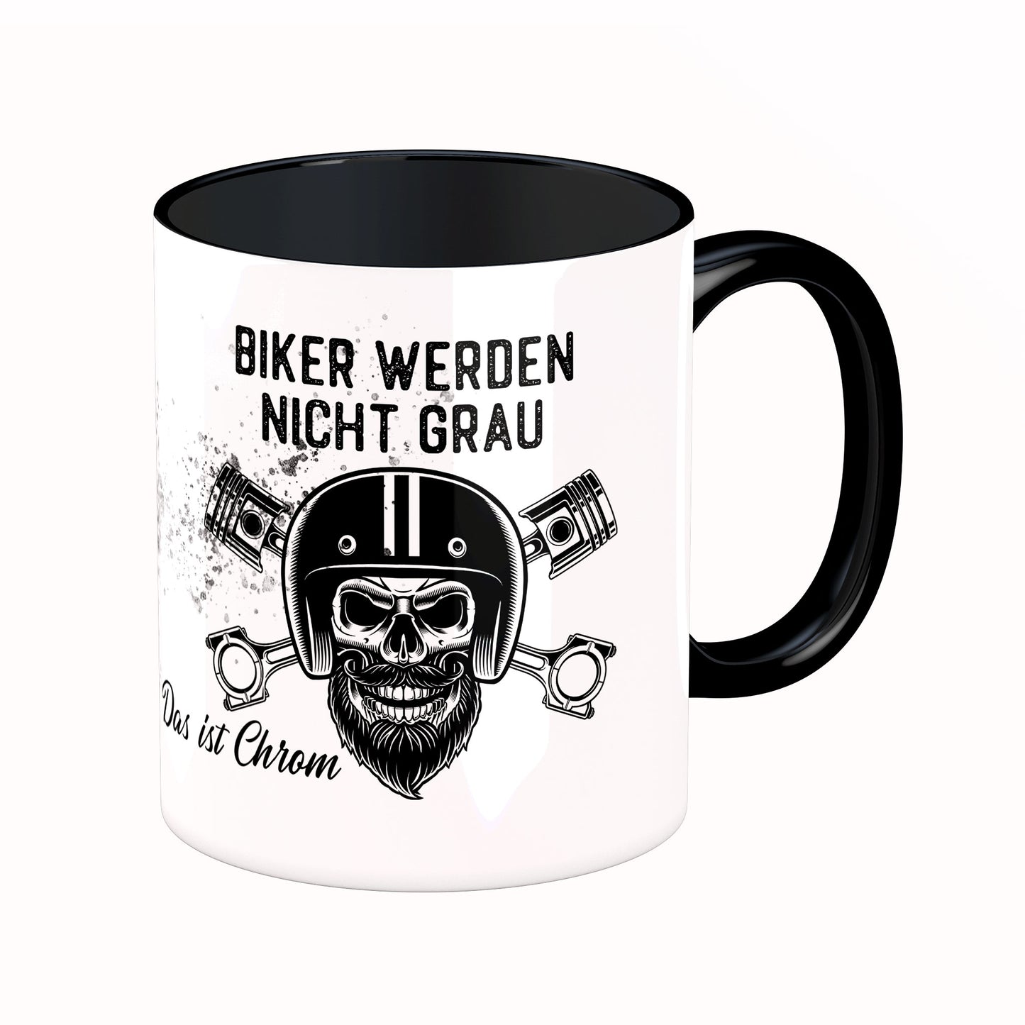 Tasse mit Spruch: Biker werden nicht grau, das ist Chrom