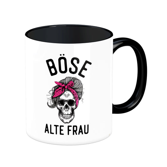 Tasse mit Spruch: Böse alte Frau