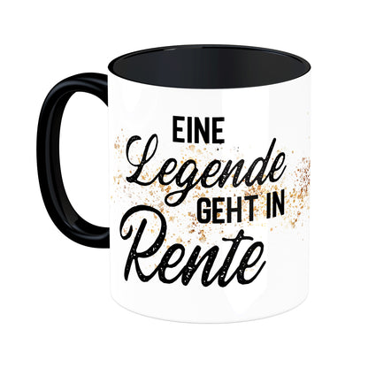 Tasse mit Spruch: Eine Legende geht in Rente