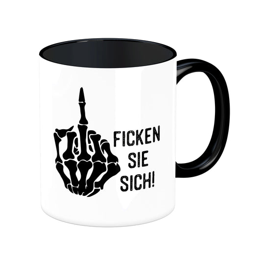 Tasse mit Spruch: Ficken Sie sich!