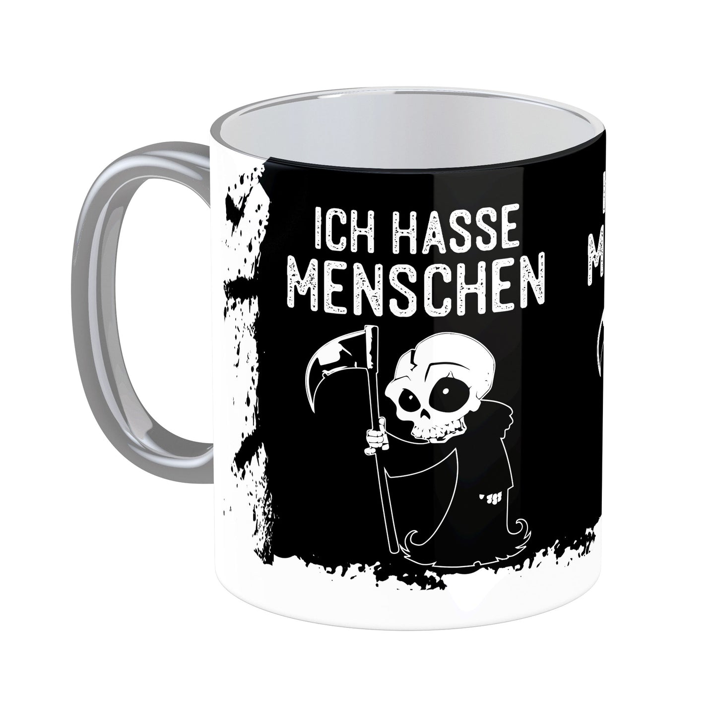 Tasse mit Spruch: Ich hasse Menschen