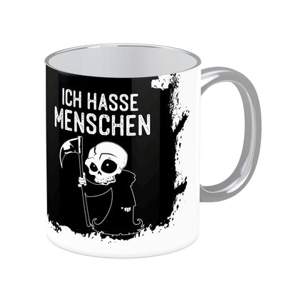 Tasse mit Spruch: Ich hasse Menschen