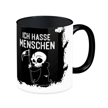 Tasse mit Spruch: Ich hasse Menschen