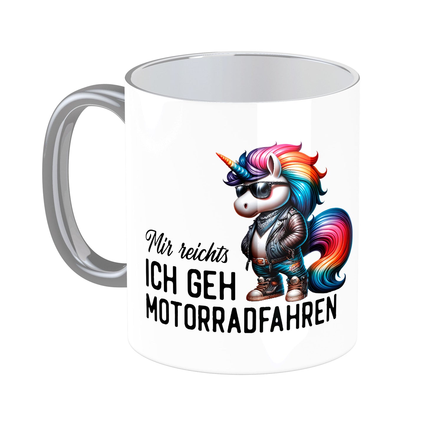 Tasse mit Spruch: Mir reicht's ich geh Motorradfahren