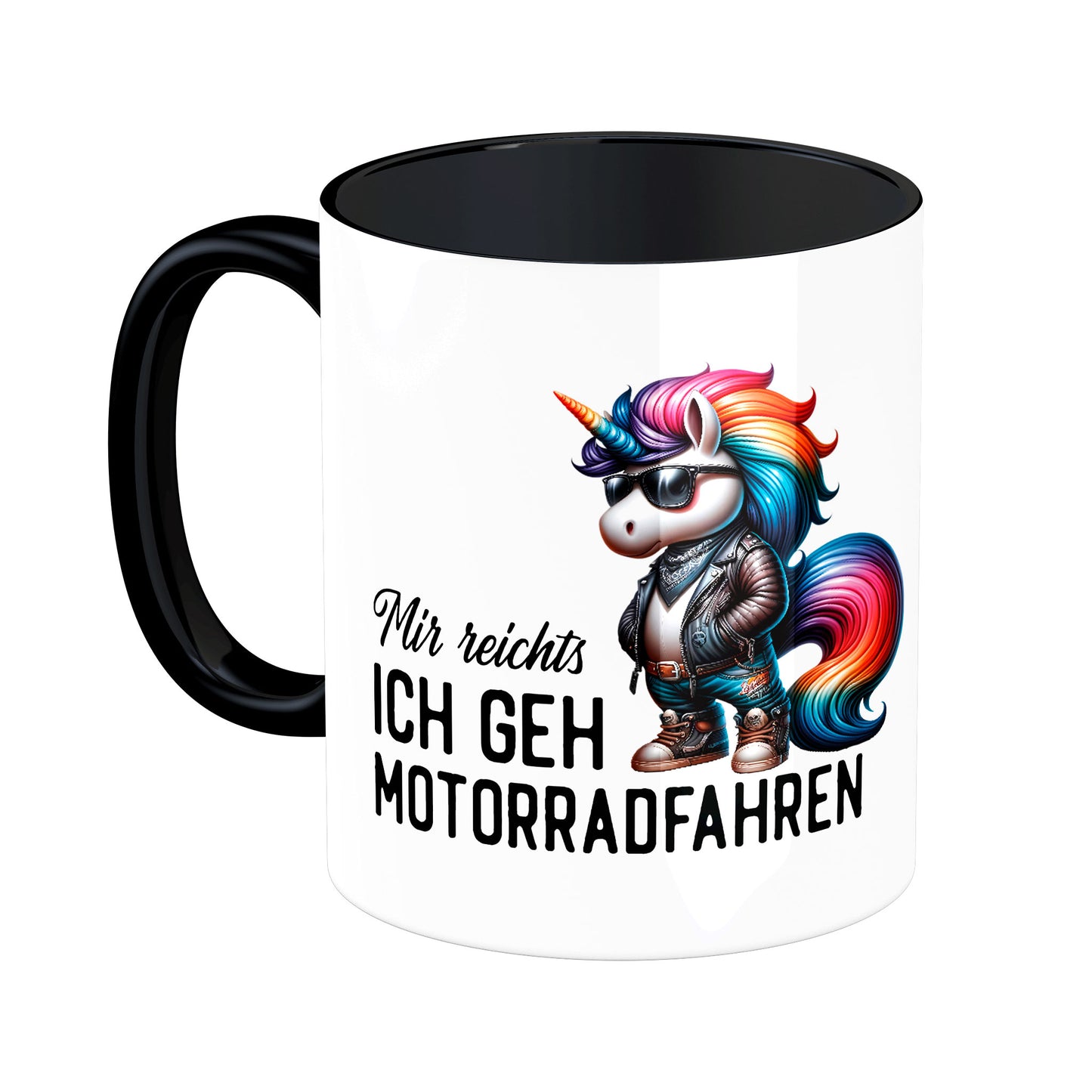 Tasse mit Spruch: Mir reicht's ich geh Motorradfahren