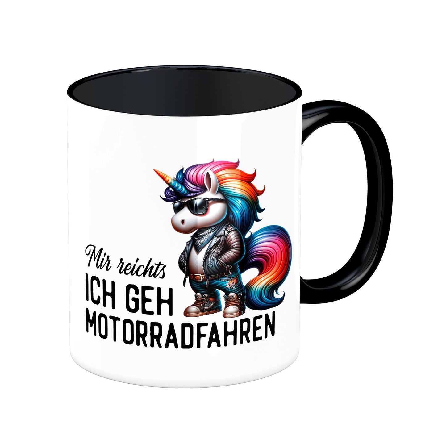 Tasse mit Spruch: Mir reicht's ich geh Motorradfahren