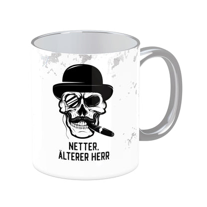 Tasse mit Spruch: Netter, älterer Herr