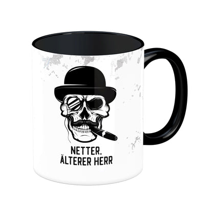 Tasse mit Spruch: Netter, älterer Herr