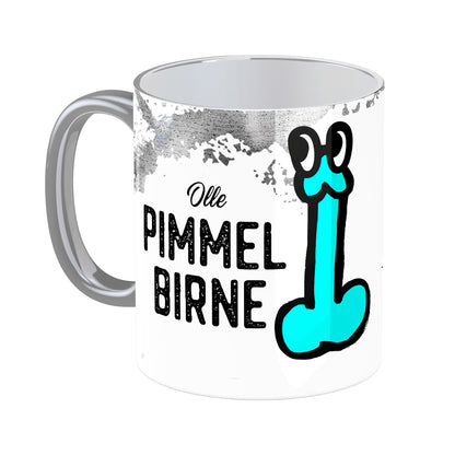 Tasse mit Spruch: Olle Pimmelbirne - Blue Edition