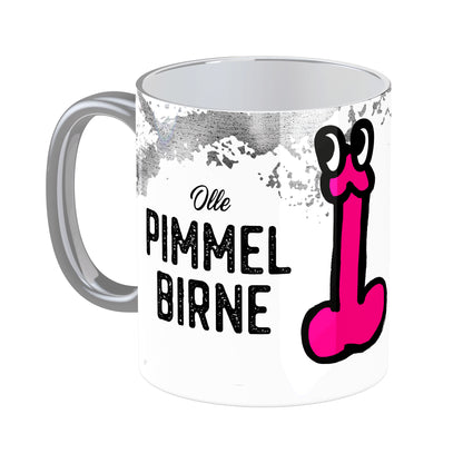 Tasse mit Spruch: Olle Pimmelbirne - Pink Edition