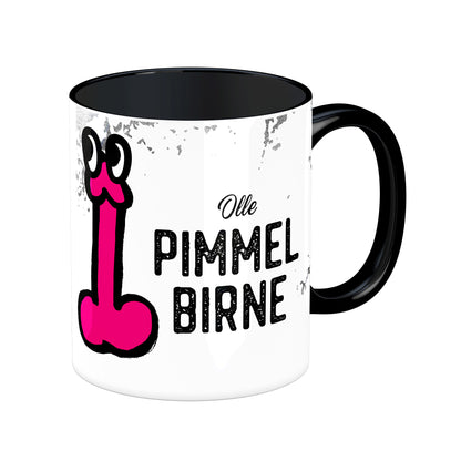 Tasse mit Spruch: Olle Pimmelbirne - Pink Edition