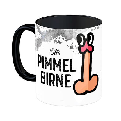 Tasse mit Spruch: Olle Pimmelbirne