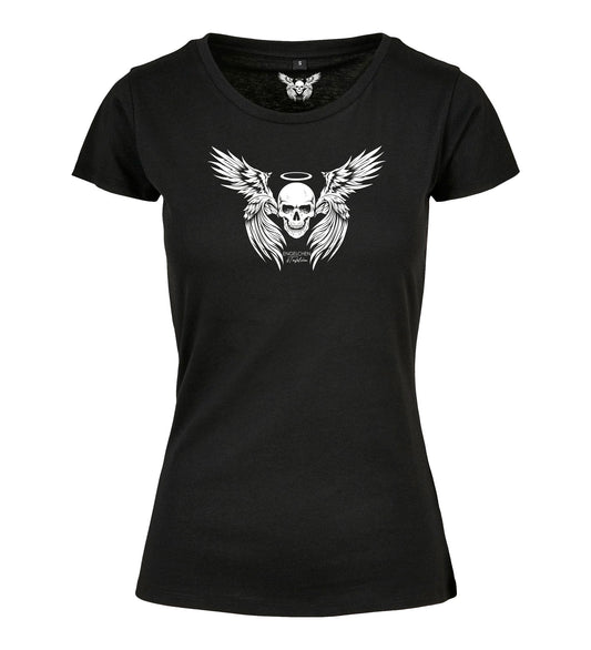 Damen T-Shirt: Engelchen & Teufelchen